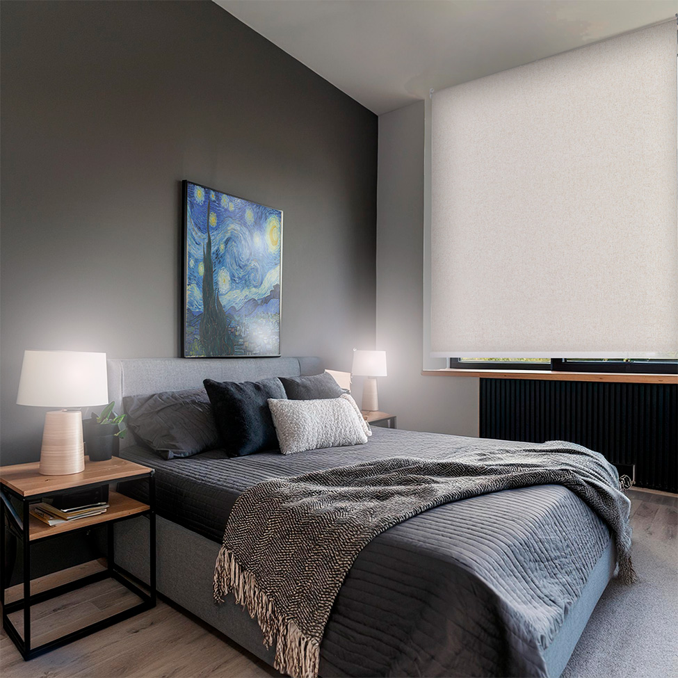 Persiana Blackout Bloom Linho Bege 140x160