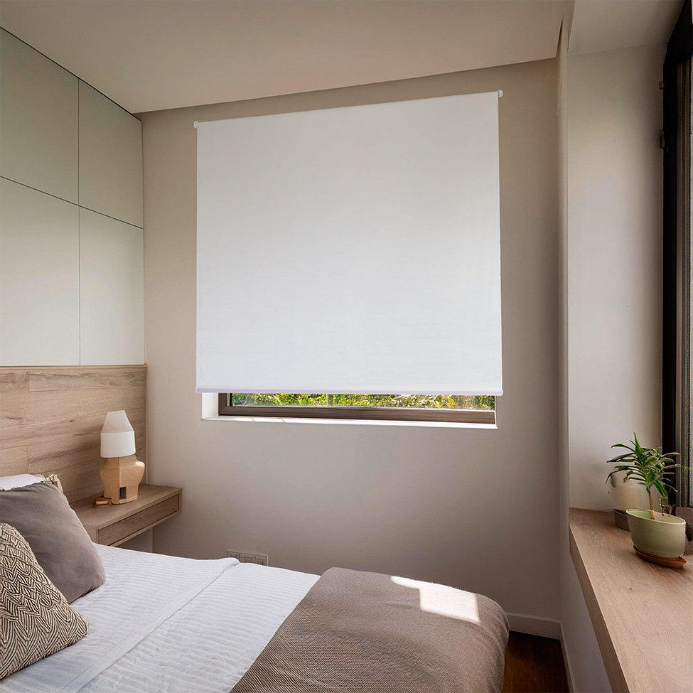 Persiana Blackout Bloom Linho Branca 160x160