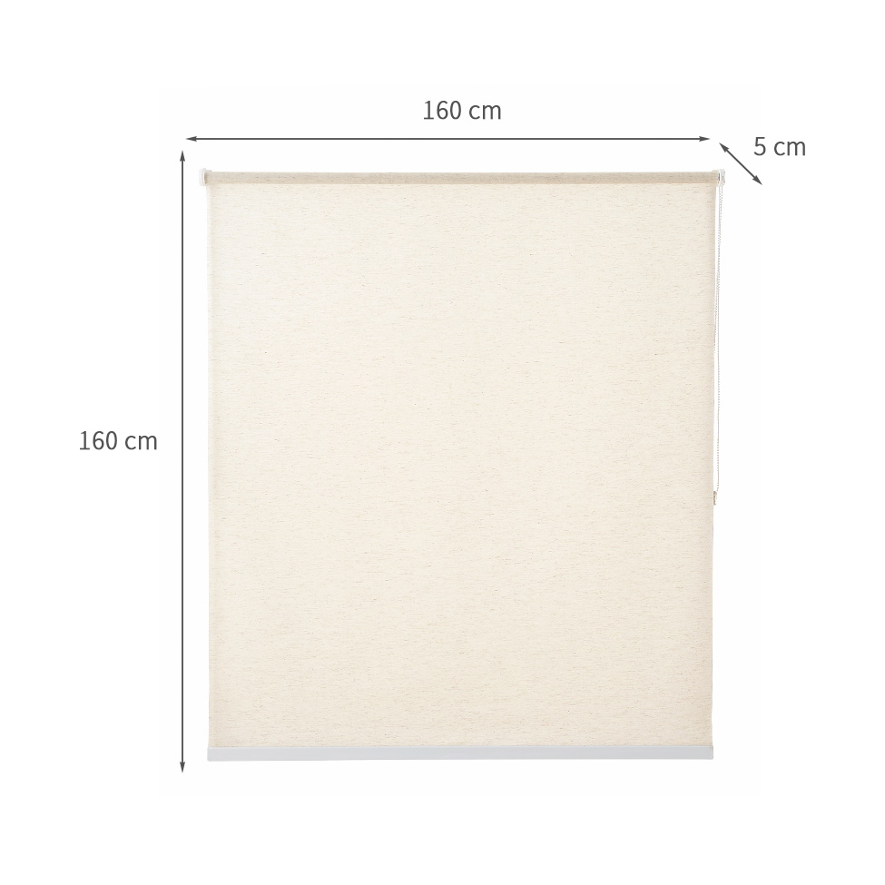 Persiana Corta Luz Bloom Linho Bege 160x160