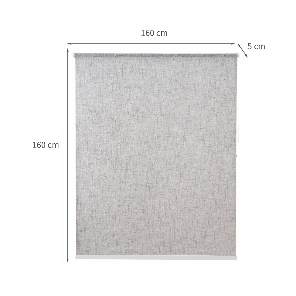 Persiana Corta Luz Bloom Linho Cinza 160x160