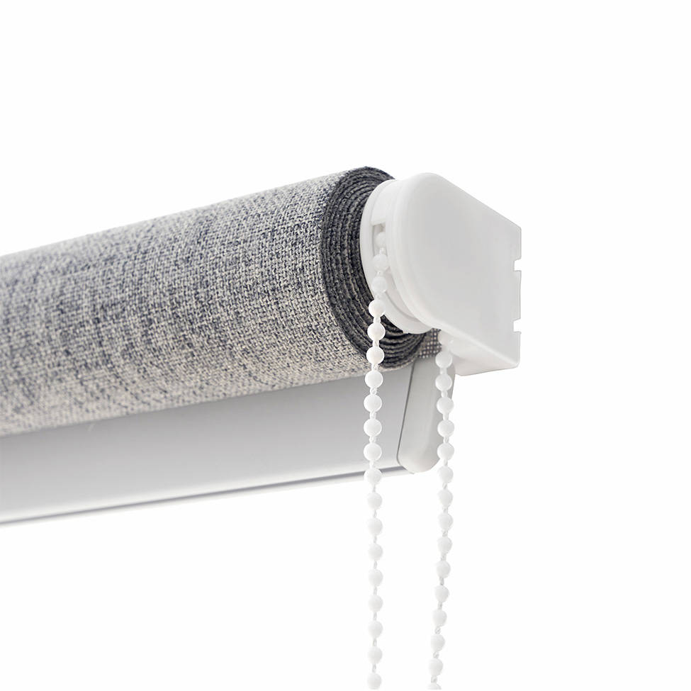 Persiana Corta Luz Bloom Linho Cinza 160x160