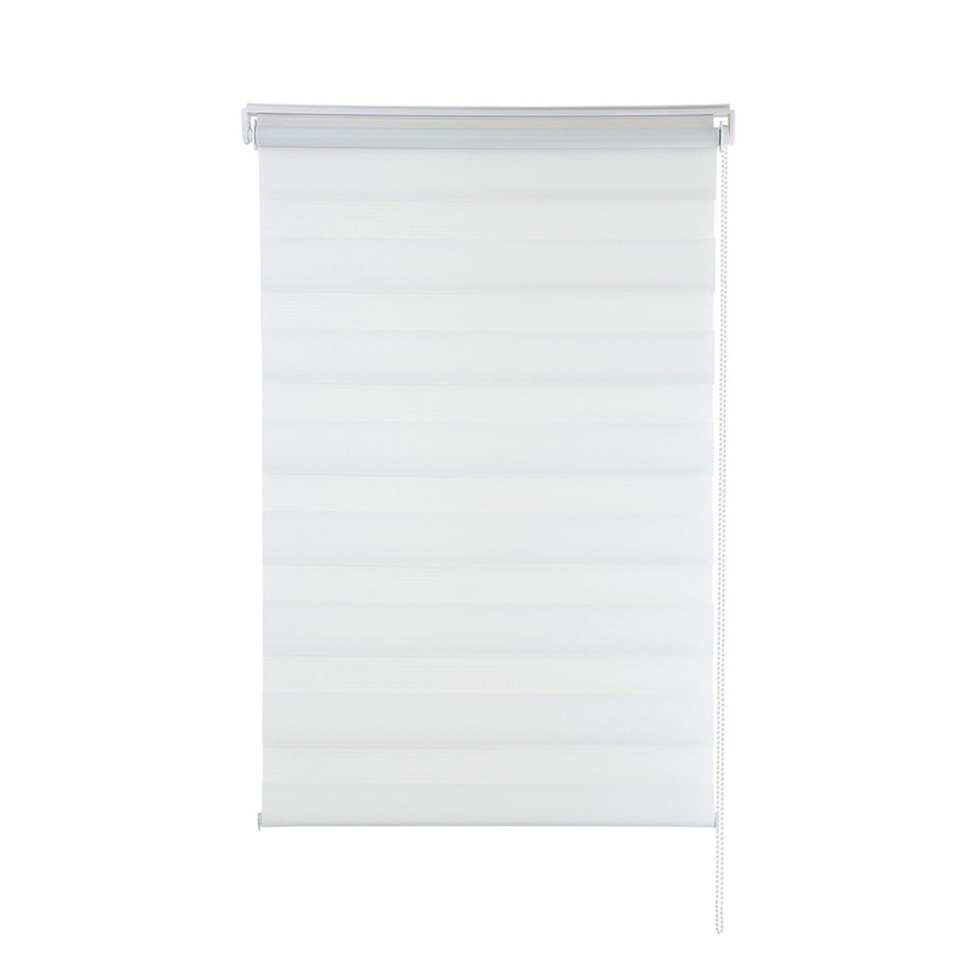 Persiana Rolo Dupla Zebra Branca 120x260