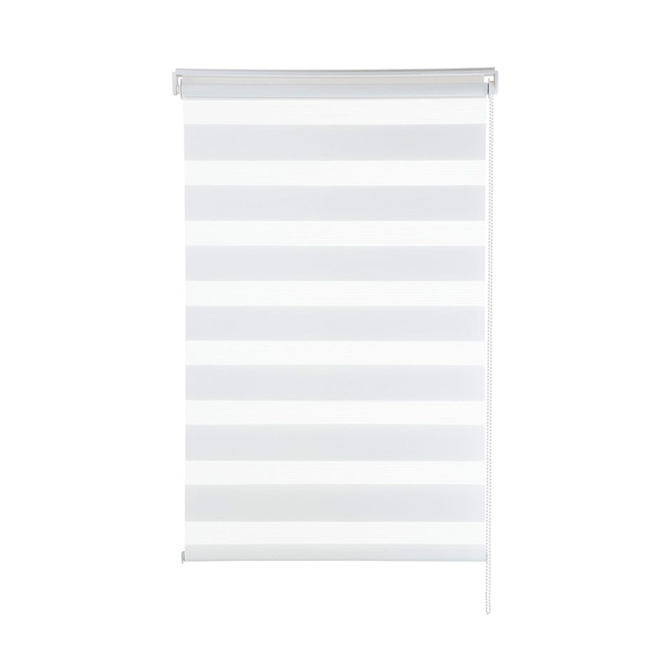 Persiana Rolo Dupla Zebra Branca 120x260