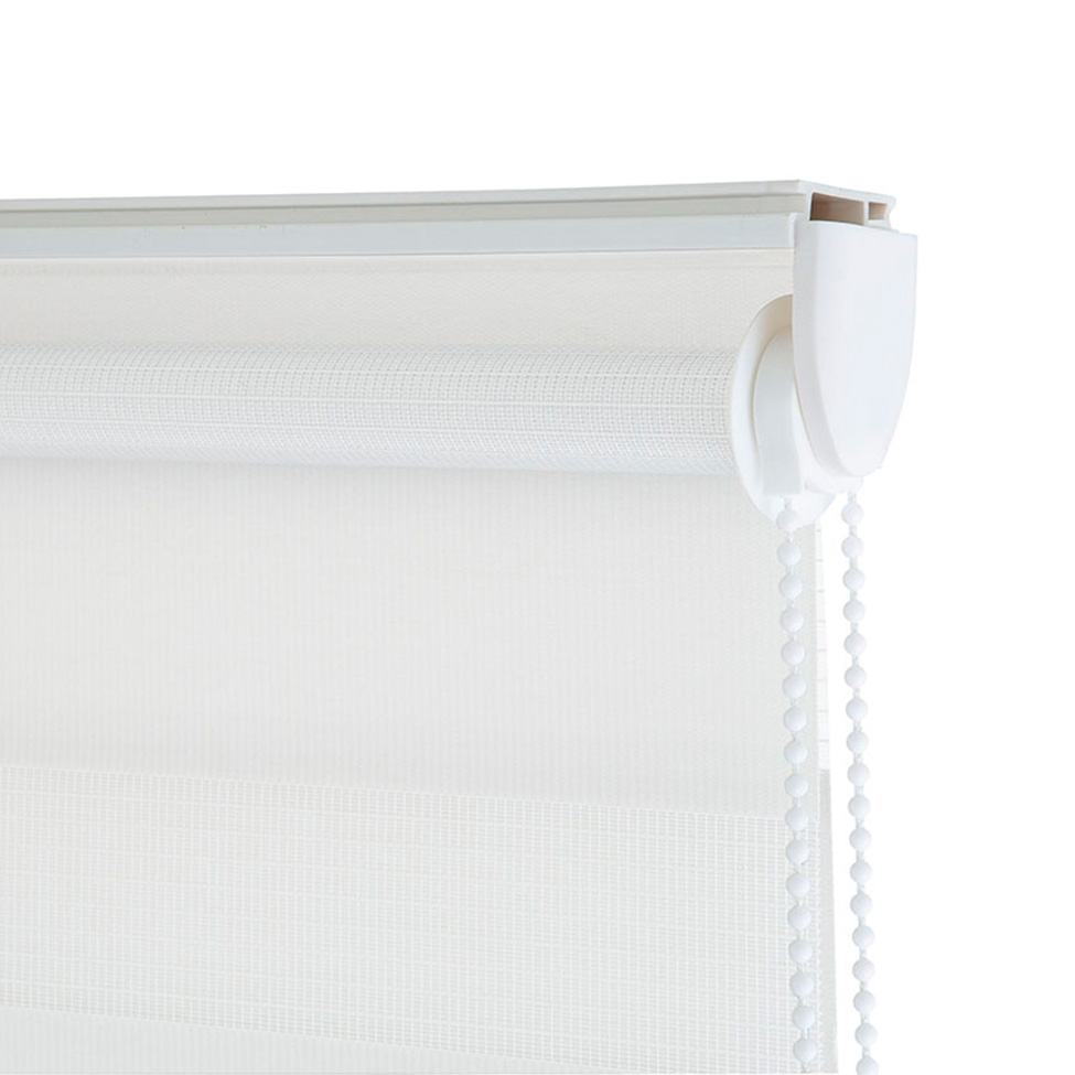 Persiana Rolo Dupla Zebra Branca 120x260
