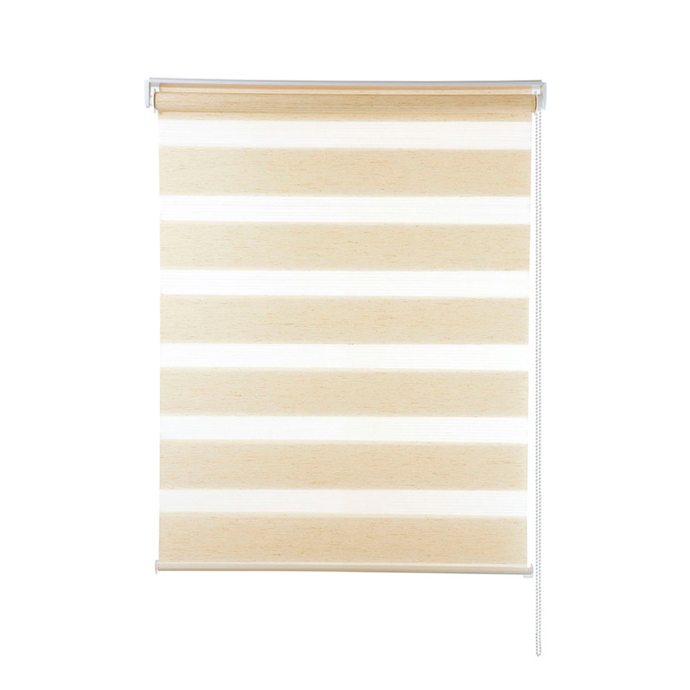 Persiana Rolo Dupla Zebra Linho Bege 120x260
