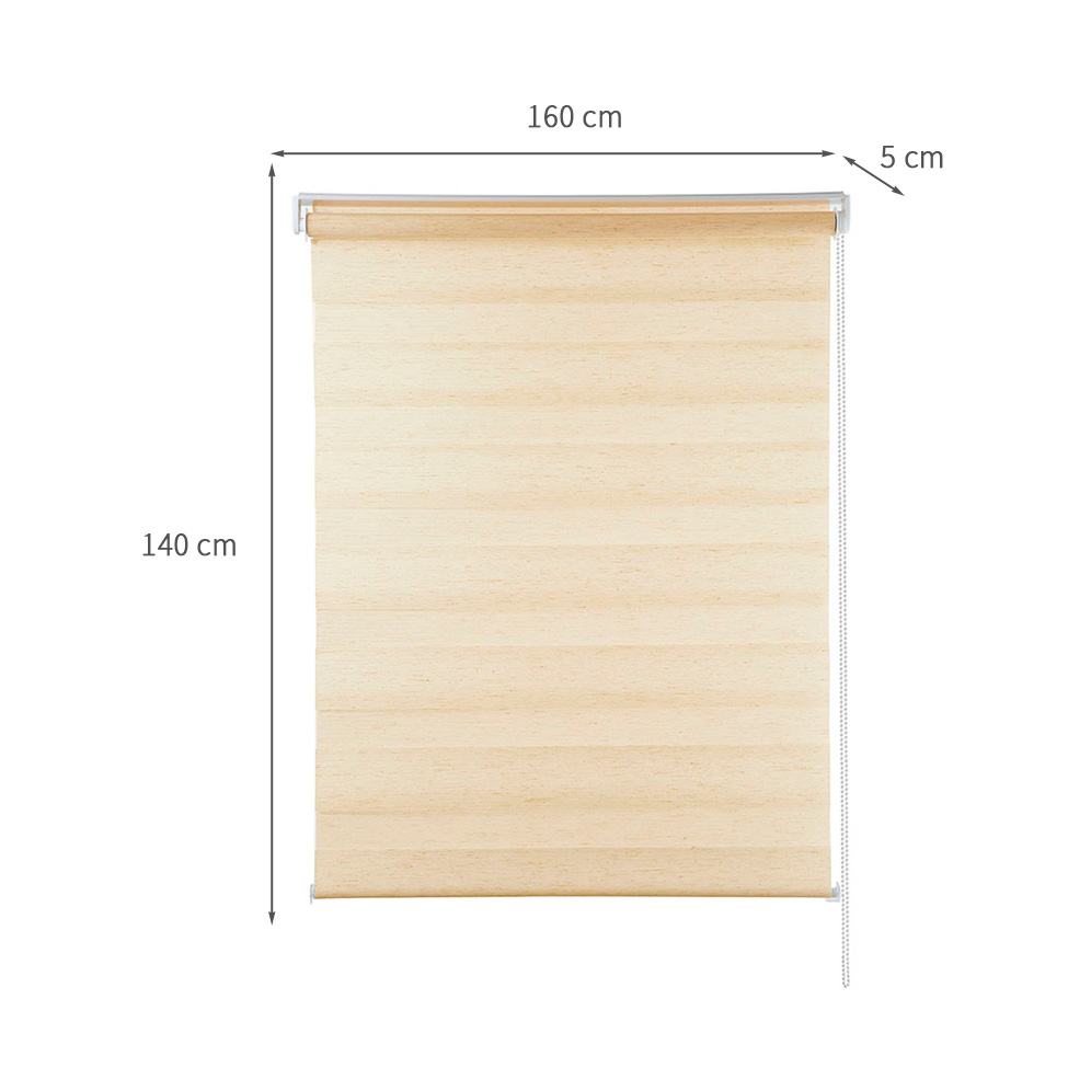 Persiana Rolo Dupla Zebra Linho Bege 140x160