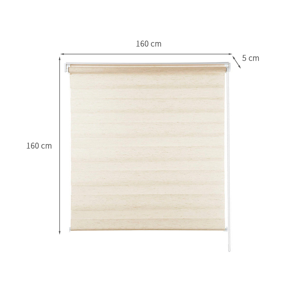 Persiana Rolo Dupla Zebra Linho Bege 160x160