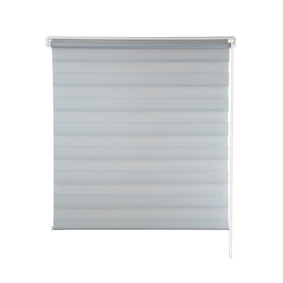 Persiana Rolo Dupla Zebra Linho Cinza 160x160