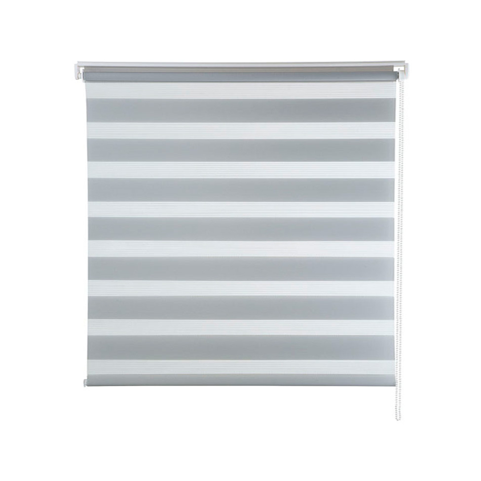 Persiana Rolo Dupla Zebra Linho Cinza 160x160