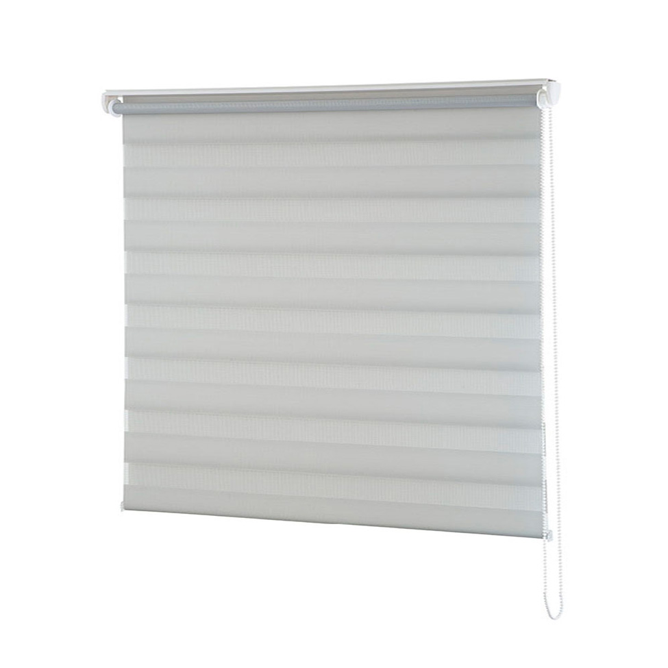 Persiana Rolo Dupla Zebra Linho Cinza 160x160