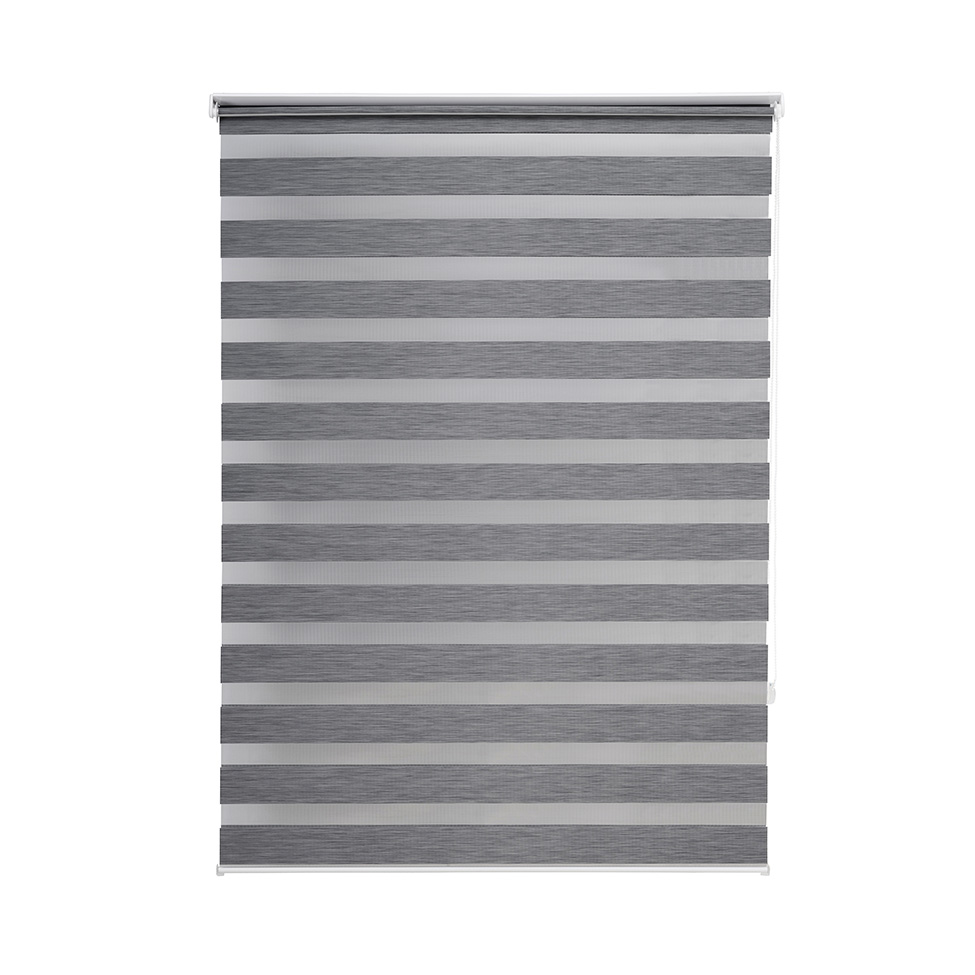 Persiana Rolo Dupla Zebra Linho Grafite 160x160