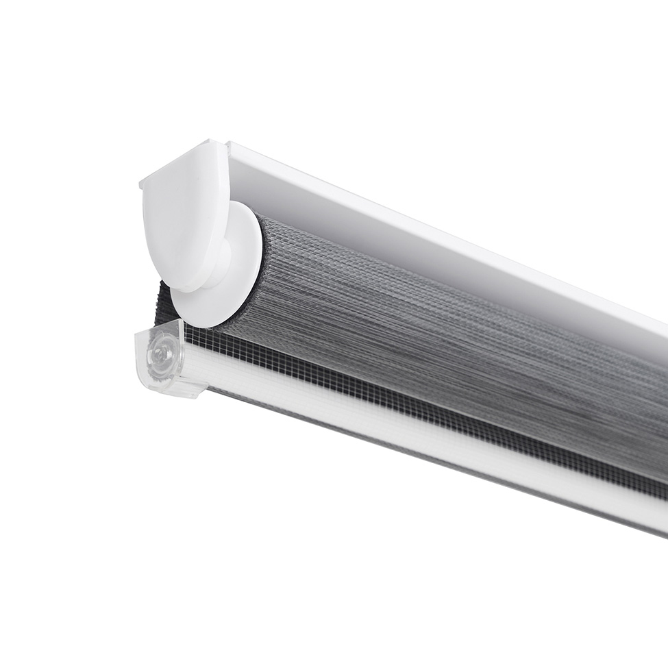 Persiana Rolo Dupla Zebra Linho Grafite 160x160