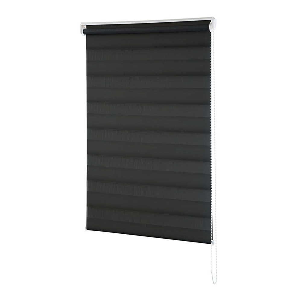 Persiana Rolo Dupla Zebra Preta 120x260