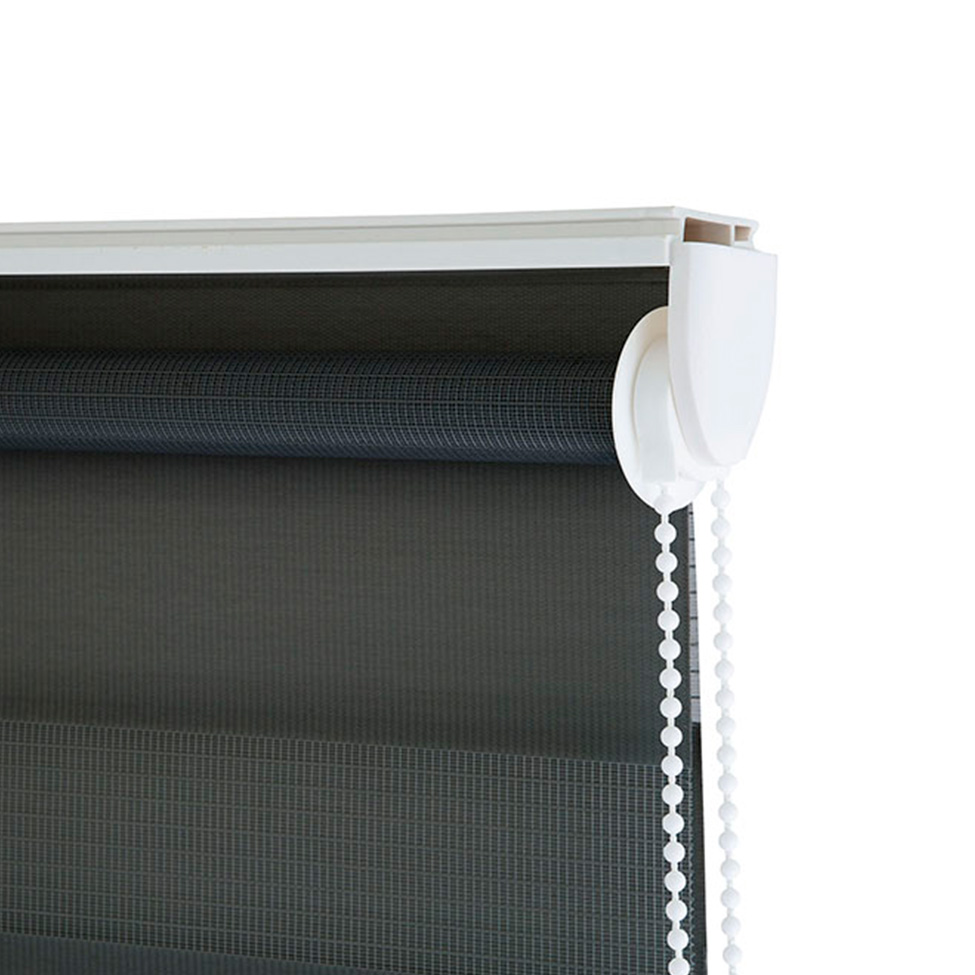 Persiana Rolo Dupla Zebra Preta 120x260