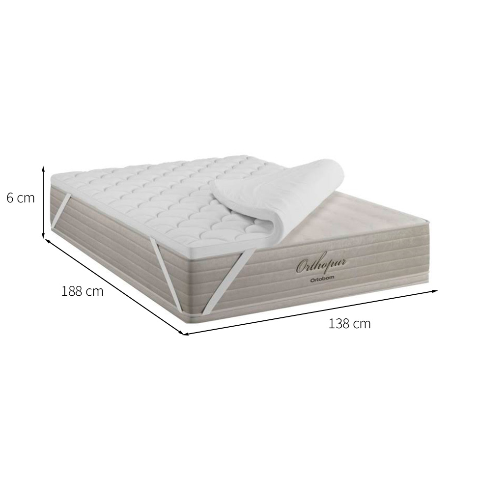 Pillow Top Casal Percal 200 Fios Branco