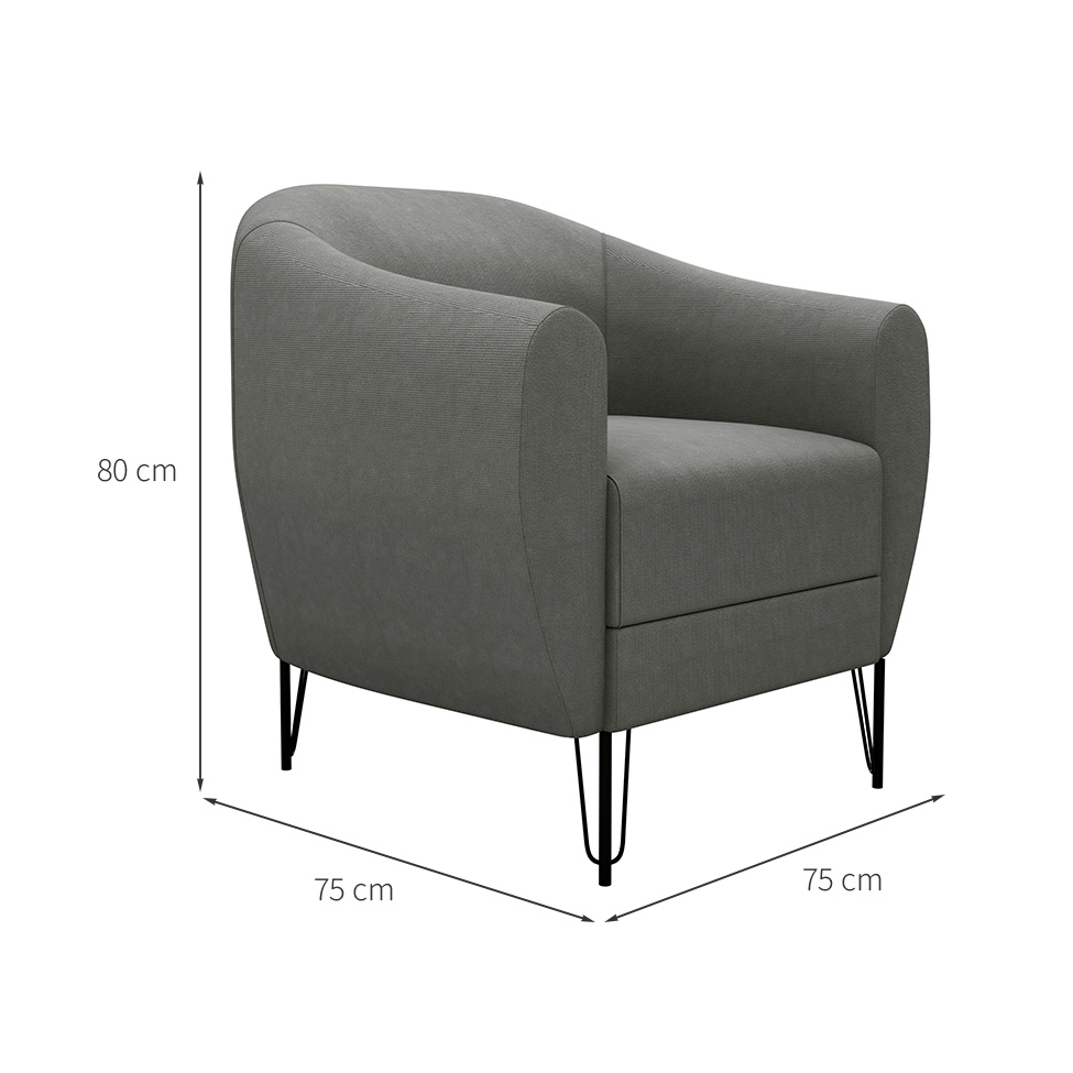 Poltorna Kansas Suede Cinza