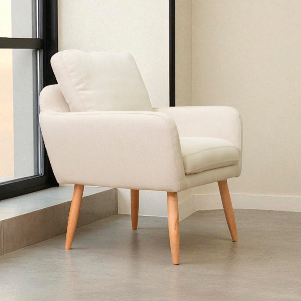 Poltrona Amsterdã Linho Bege