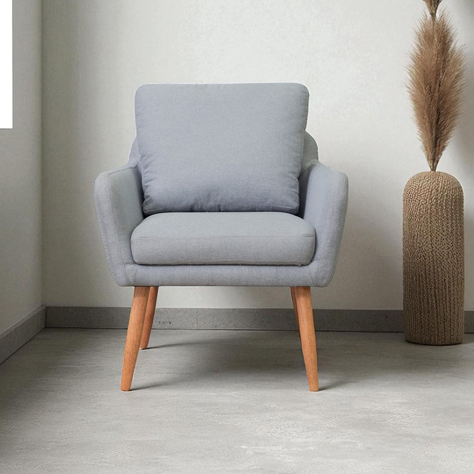 Poltrona Amsterdã Linho Prata