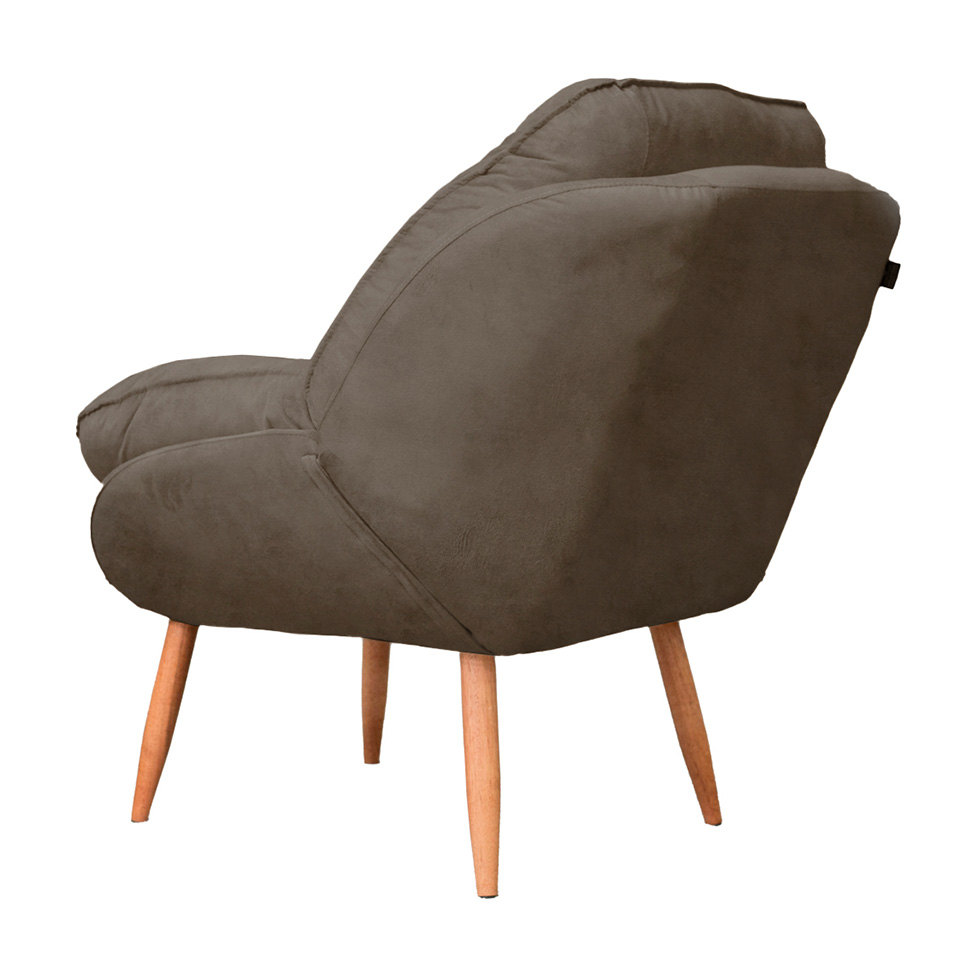 Poltrona Celine Veludo Chocolate