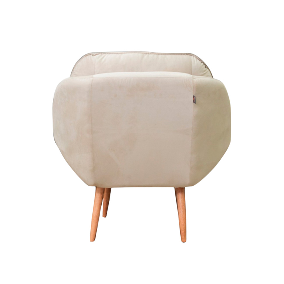 Poltrona Celine Veludo Gelo