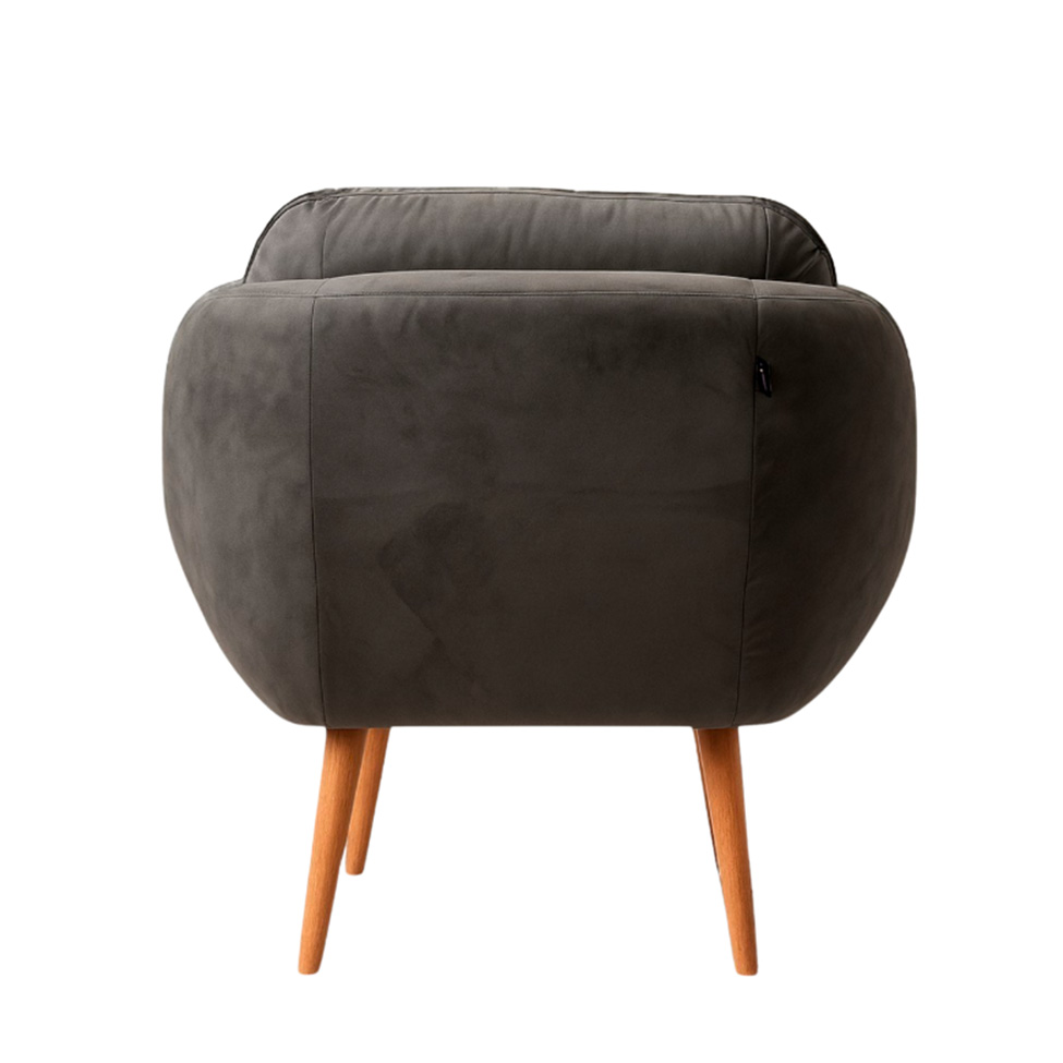 Poltrona Celine Veludo Grafite