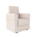 Poltrona Decorativa Pés Balanço com Puff Ninho Bouclé Natural