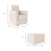 Poltrona Decorativa Pés Balanço com Puff Ninho Bouclé Natural