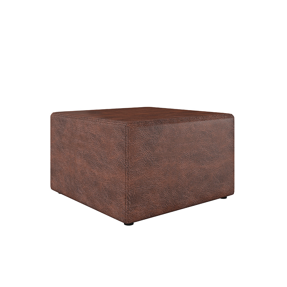 Poltrona Decorativa Pés Balanço com Puff Ninho Facto Marrom