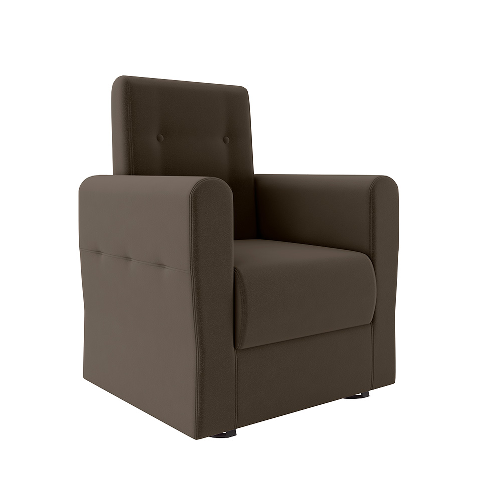 Poltrona Decorativa Pés Balanço com Puff Ninho Suede Capuccno