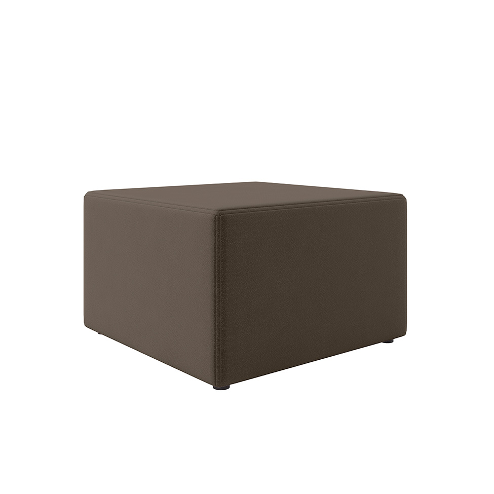 Poltrona Decorativa Pés Balanço com Puff Ninho Suede Capuccno