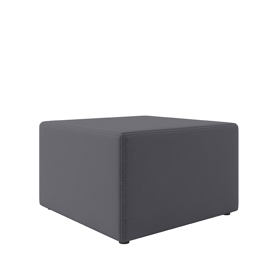 Poltrona Decorativa Pés Balanço com Puff Ninho Suede Cinza