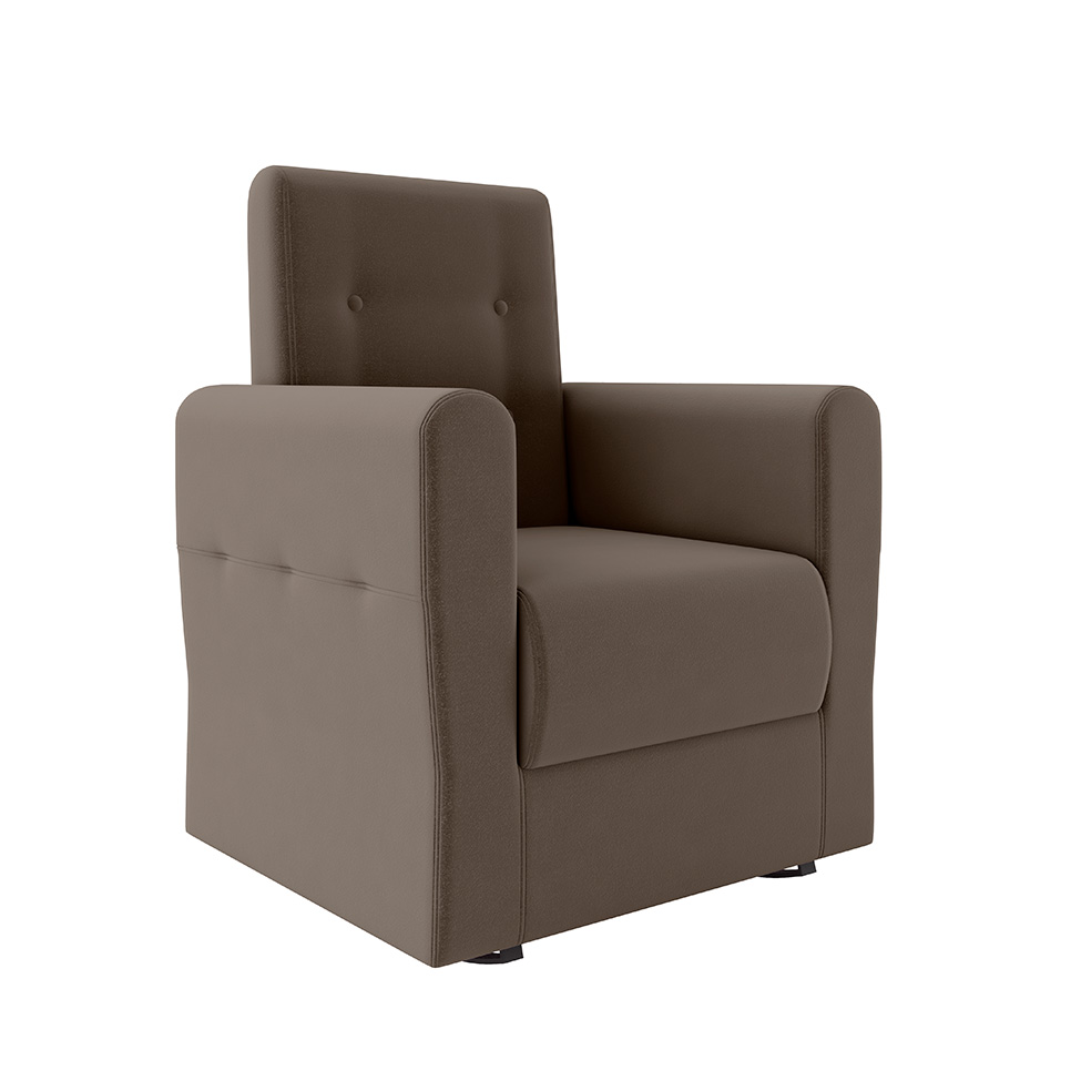Poltrona Decorativa Pés Balanço com Puff Ninho Veludo Bege