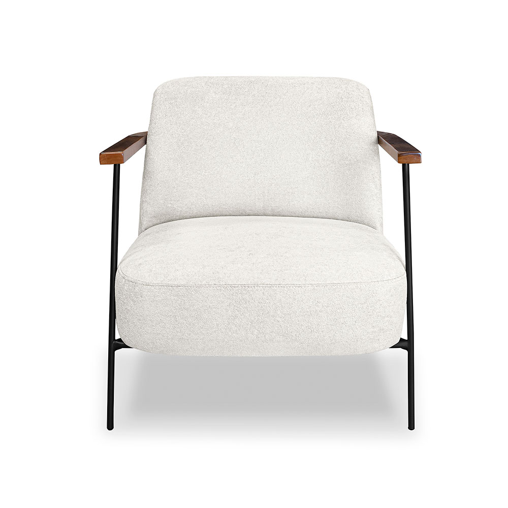 Poltrona Ellie Linho Bouclé Off White