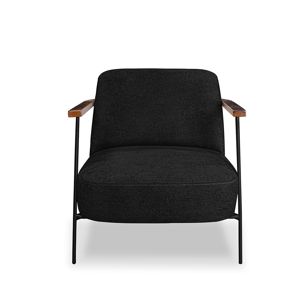 Poltrona Ellie Linho Bouclé Preto