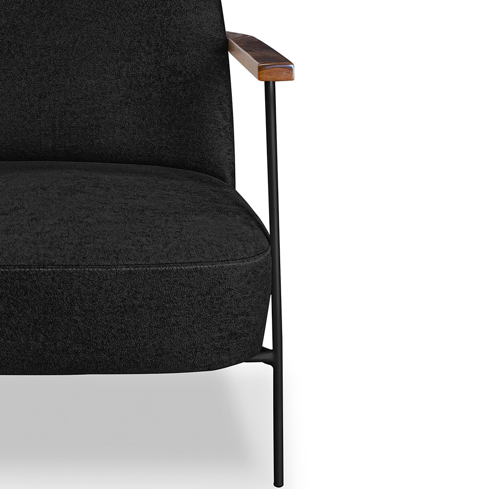 Poltrona Ellie Linho Bouclé Preto
