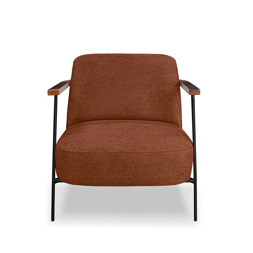 Poltrona Ellie Linho Bouclé Terracota