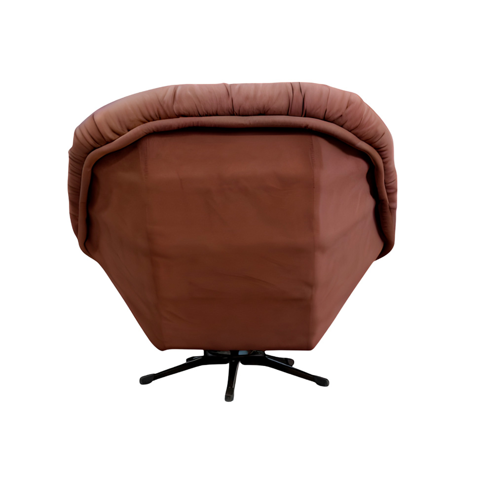 Poltrona Giratória Argos Veludo Chocolate