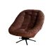 Poltrona Giratória Argos Veludo Chocolate