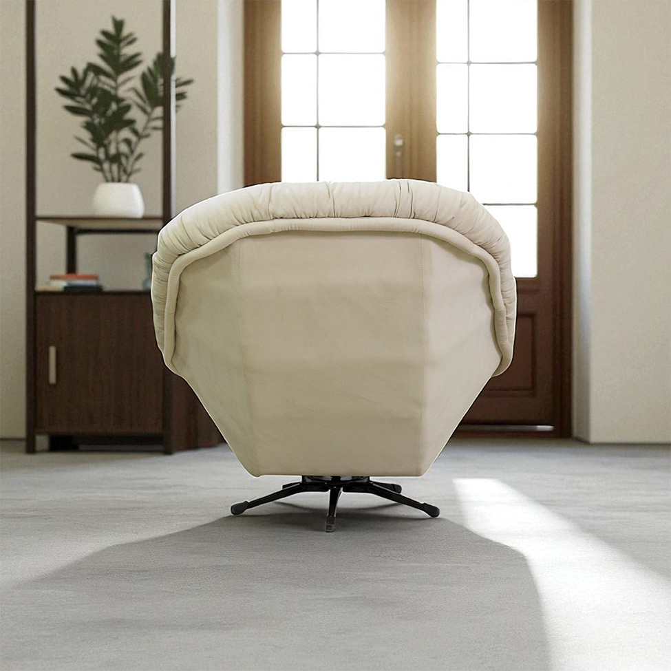 Poltrona Giratória Argos Veludo Gelo