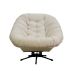 Poltrona Giratória Argos Veludo Gelo