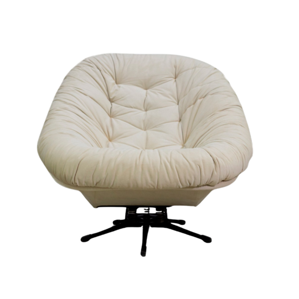 Poltrona Giratória Argos Veludo Gelo