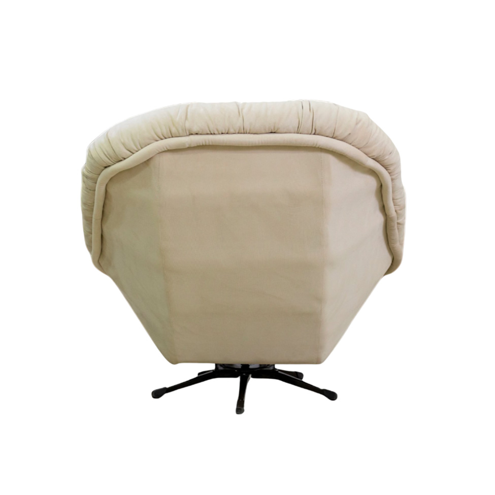 Poltrona Giratória Argos Veludo Gelo