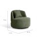 Poltrona Giratória Laila Bouclé Verde e Dourado