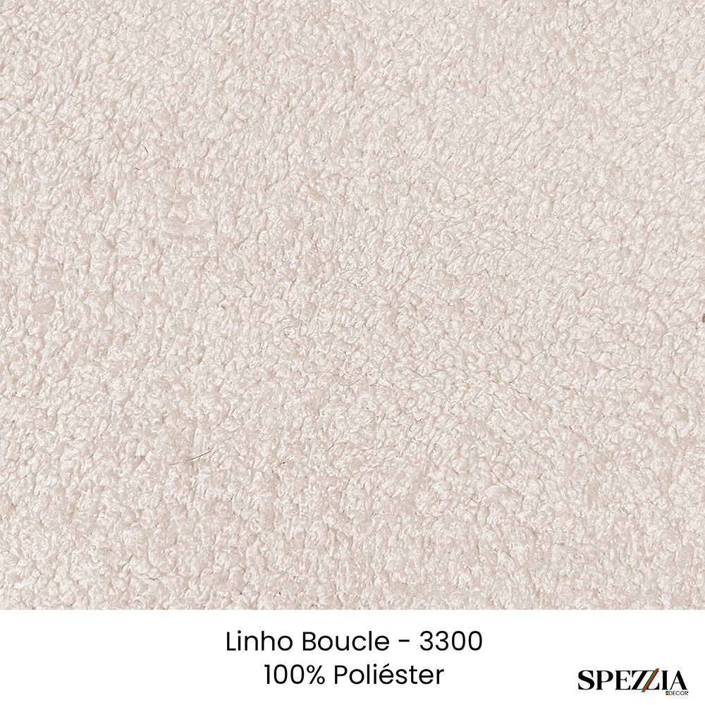 Poltrona Giratória Nash Linho Bouclé Off White