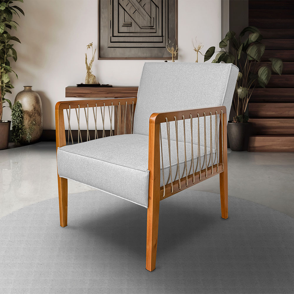 Poltrona Kira Linho Grigio