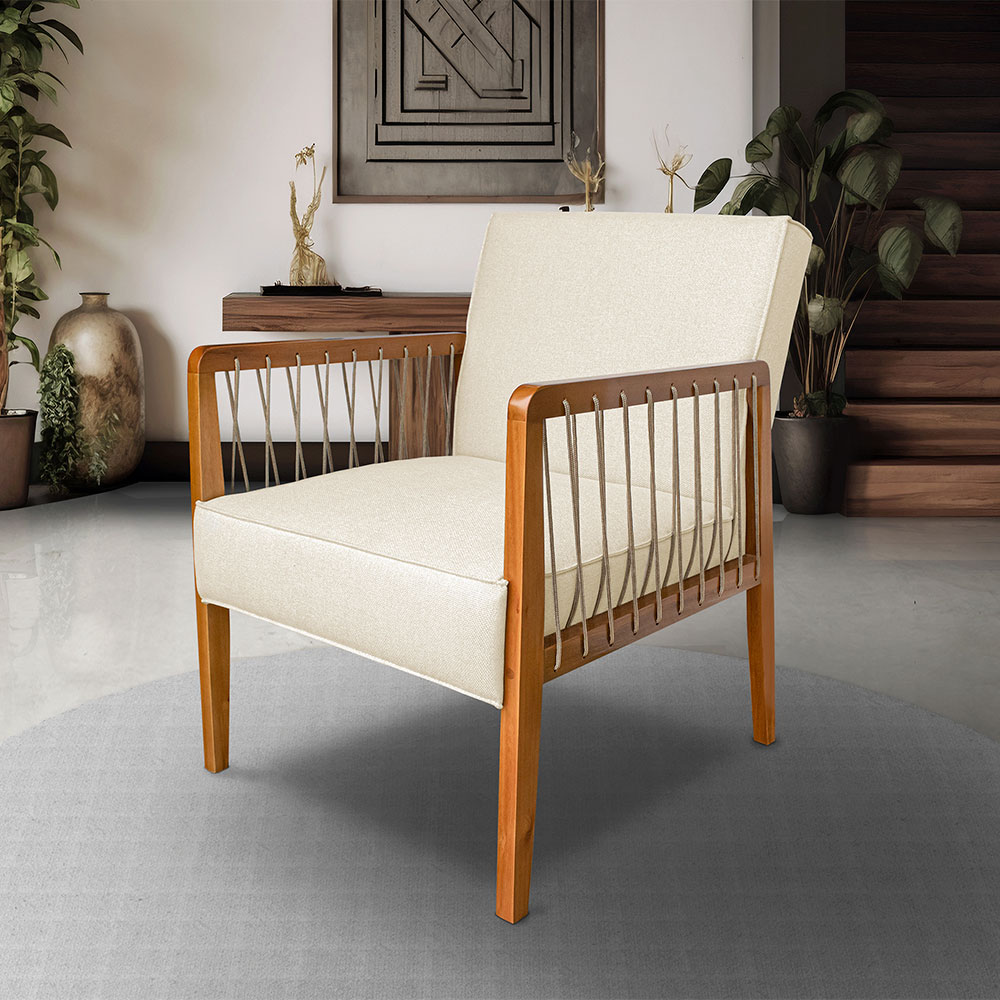 Poltrona Kira Linho Off White