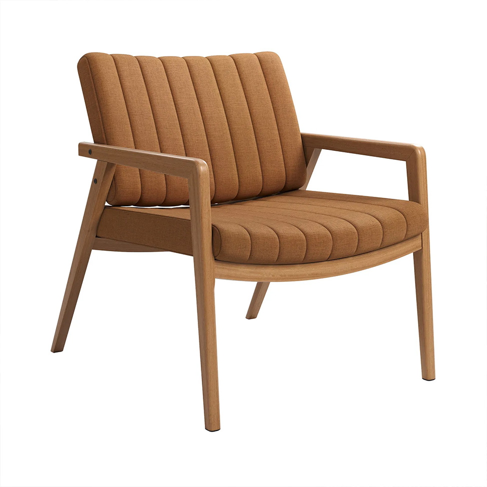Poltrona Lang Linho Terracota