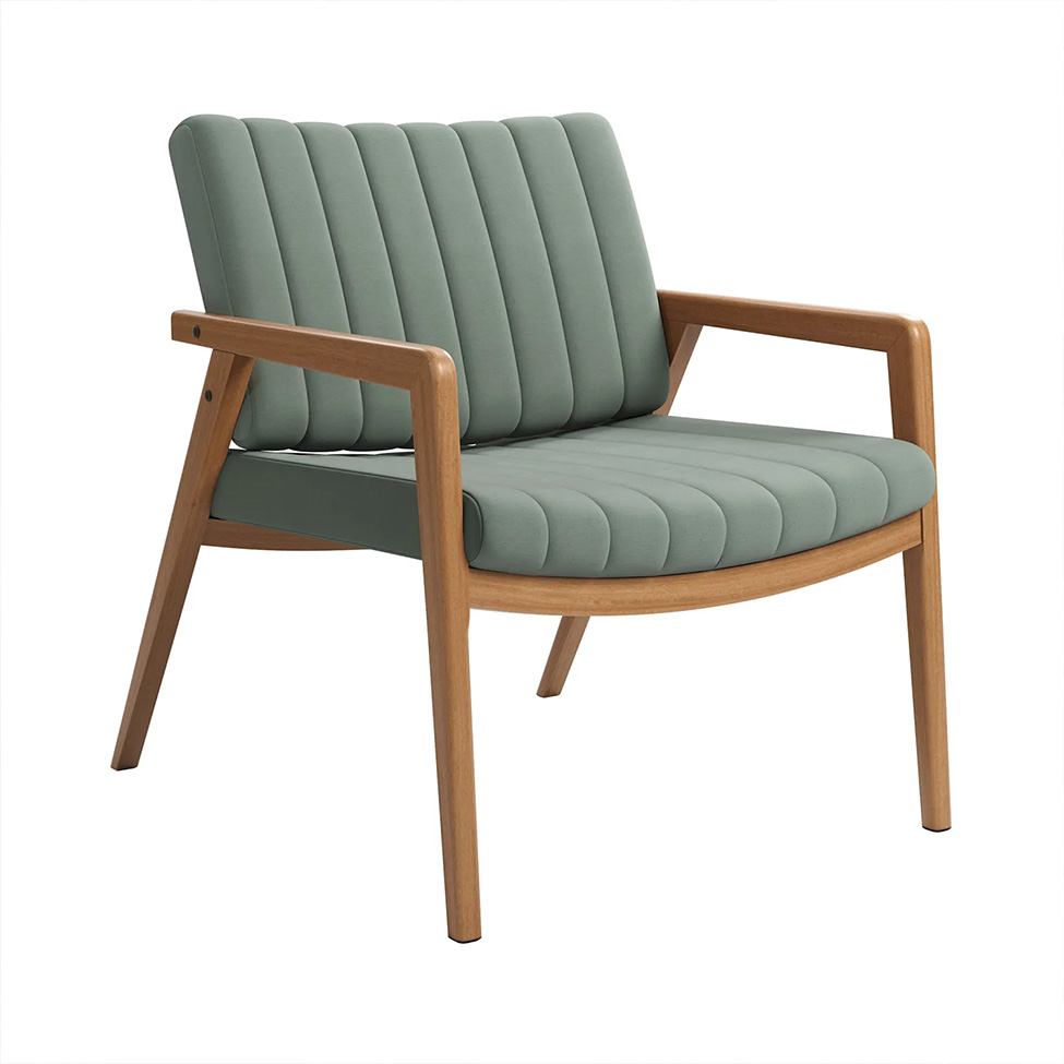 Poltrona Lang Linho Verde Sage