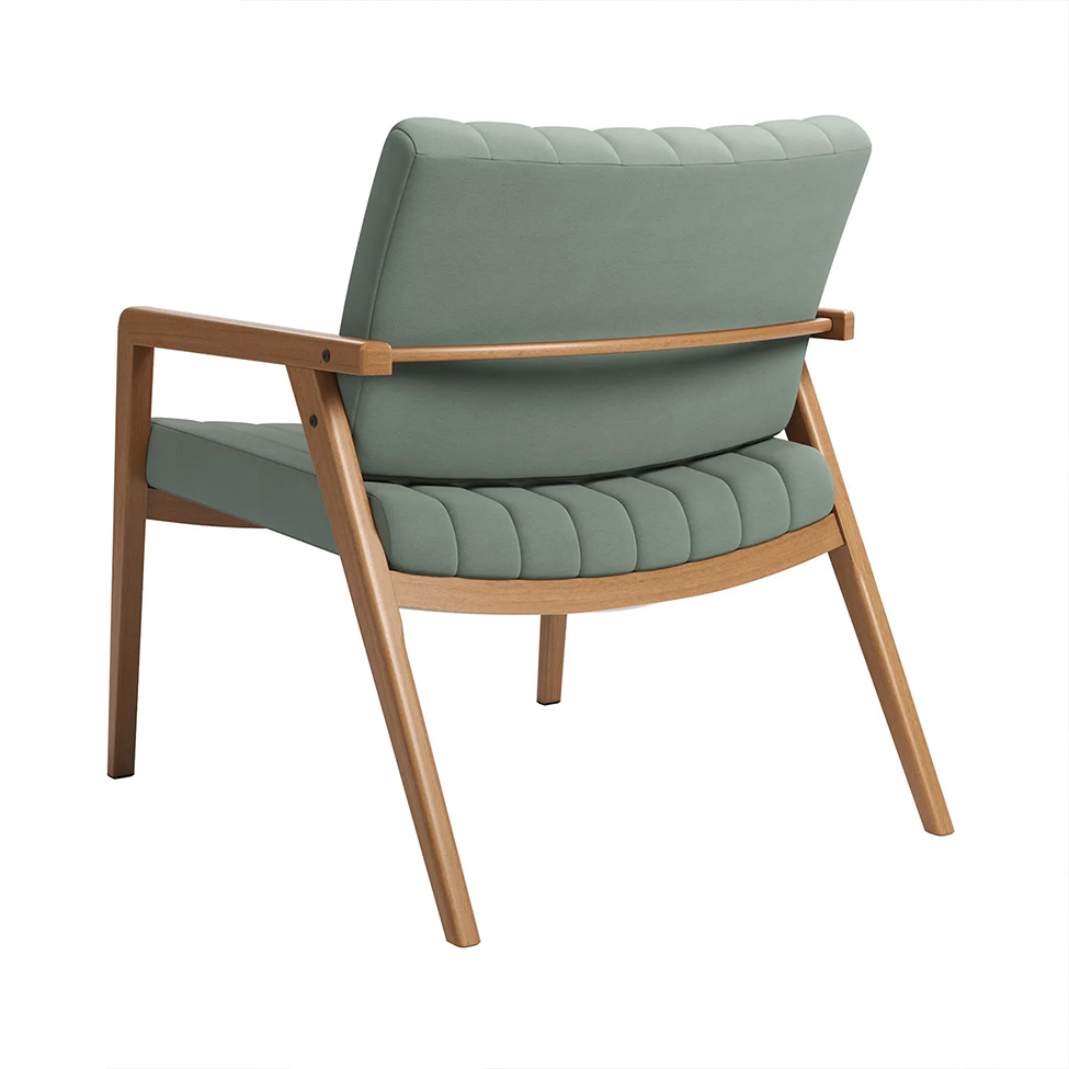 Poltrona Lang Linho Verde Sage