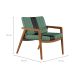Poltrona Lang Linho Verde Sage e Preto